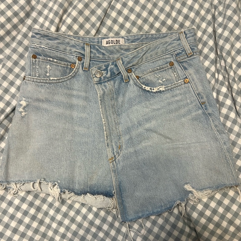AGOLDE criss cross skirt